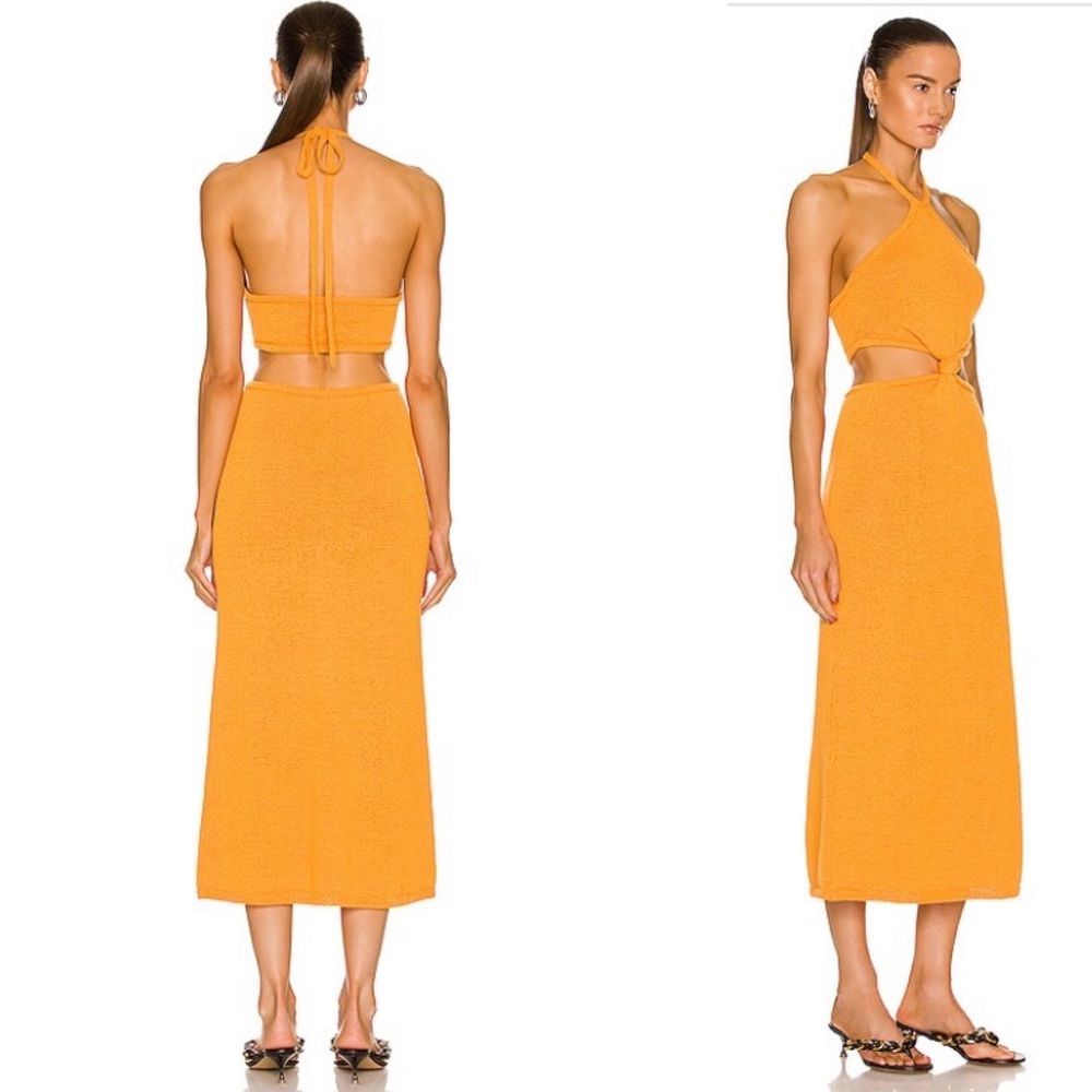 Cult Gaia Orange Midi Dress - Picture 2 of 7